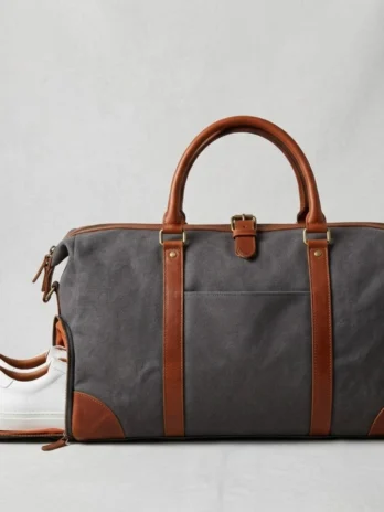 weekend travel duffle bag with shoe compartment
